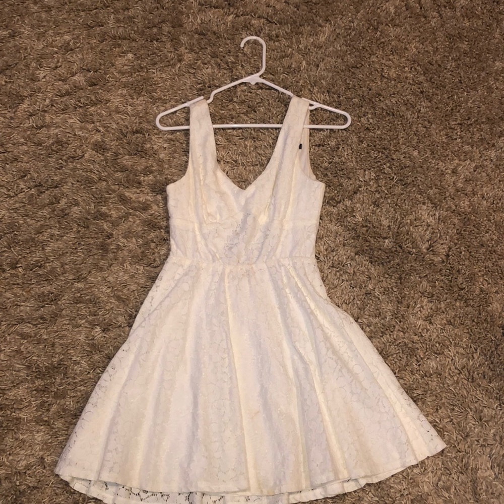 Cream/off white fit &flare dress